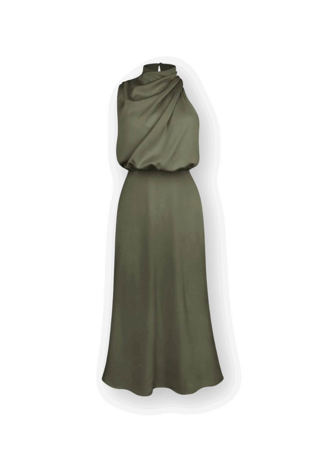 THE LARISSA DRESS - LEGER GROEN